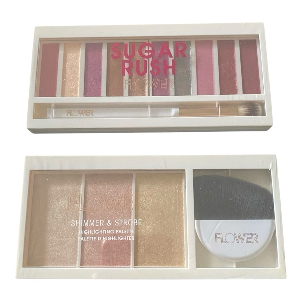 #122-NWT-SUGAR RUSH EYE SHADOW PALETTE & FLOWER BEAUTY HIGHLIGHTING